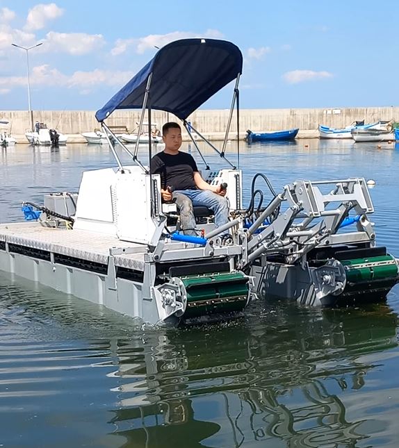 A reed cutting machine was delivered to Regional environmental and ...