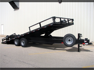 Trailer for roll-off containers 