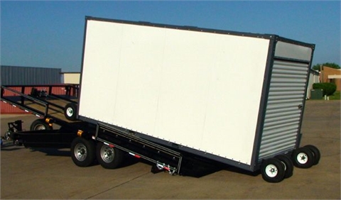 Trailer for roll-off containers 