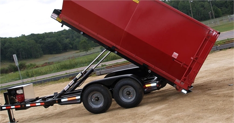 Trailer for roll-off containers 