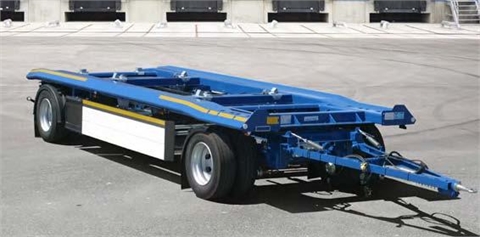 Trailer for roll-off containers 